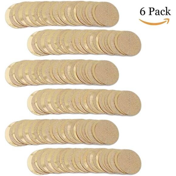 Glitter Champagne Gold Paper Circle Garland Party Wedding Baby Shower Decoration - Picture 7 of 8